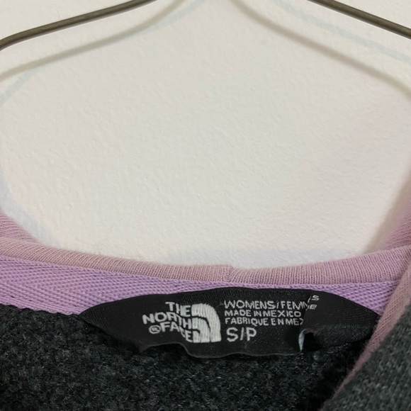The North Face Charcoal Jacket with Lavender Trim - Picture 2 of 6